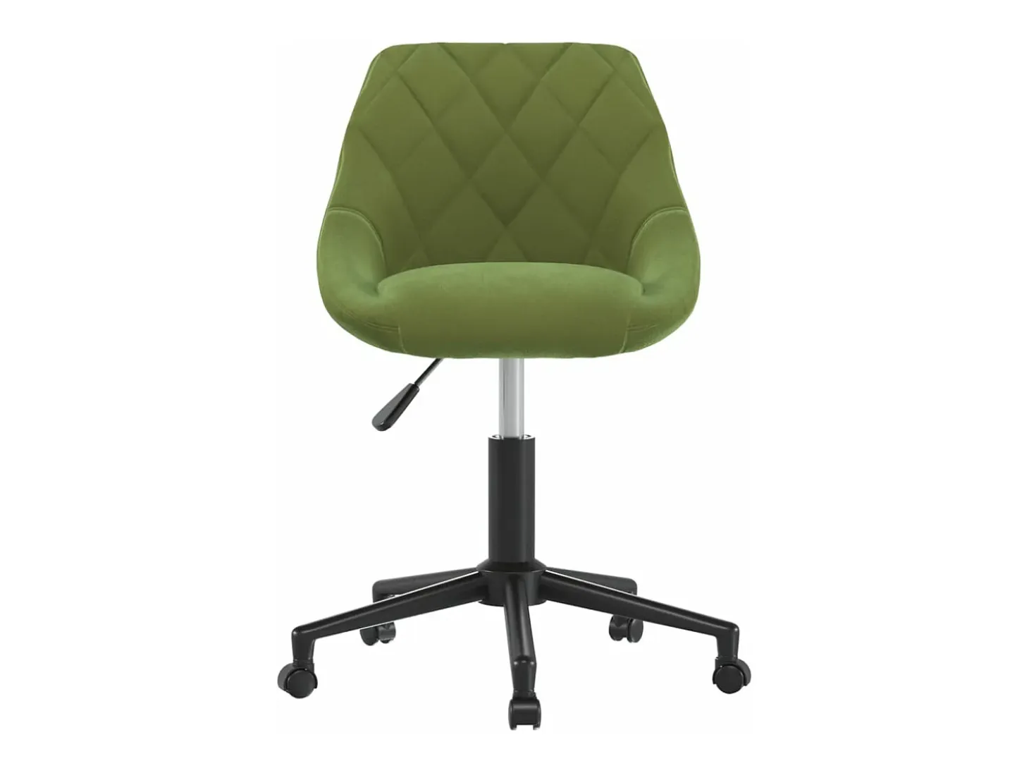 Silla de comedor giratoria de terciopelo verde claro