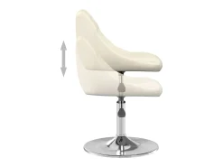 Silla de comedor giratoria 6 unidades terciopelo crema