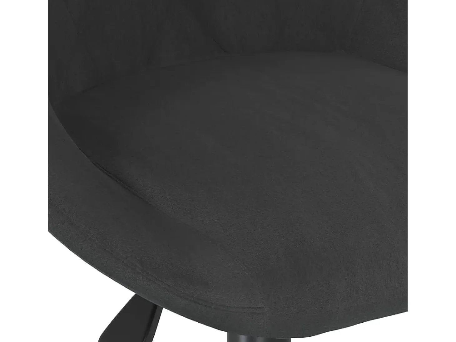 Silla de comedor giratoria de terciopelo negro