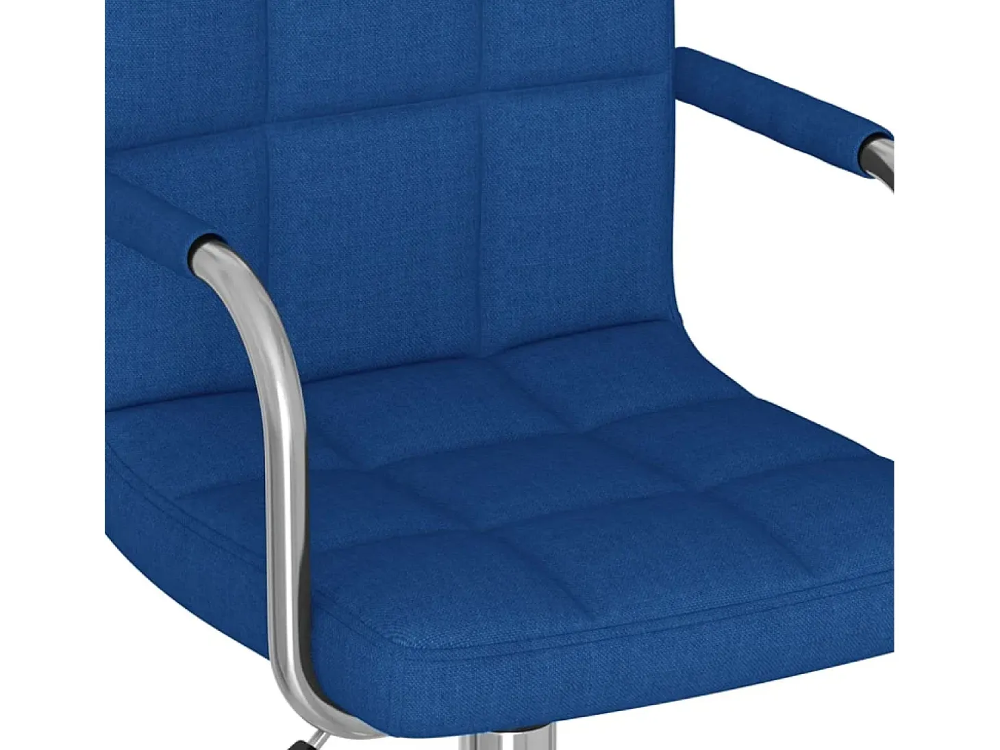 Silla de comedor giratoria tela azul