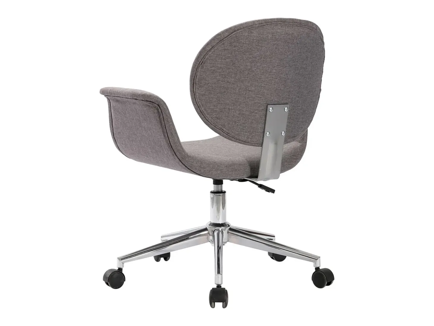 Silla de comedor giratoria de tela gris