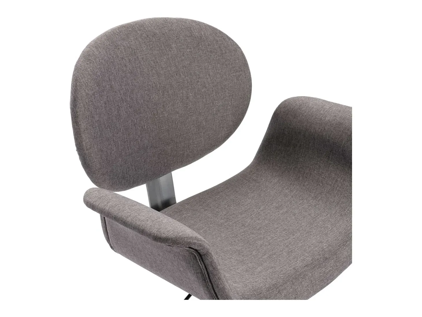 Silla de comedor giratoria de tela gris