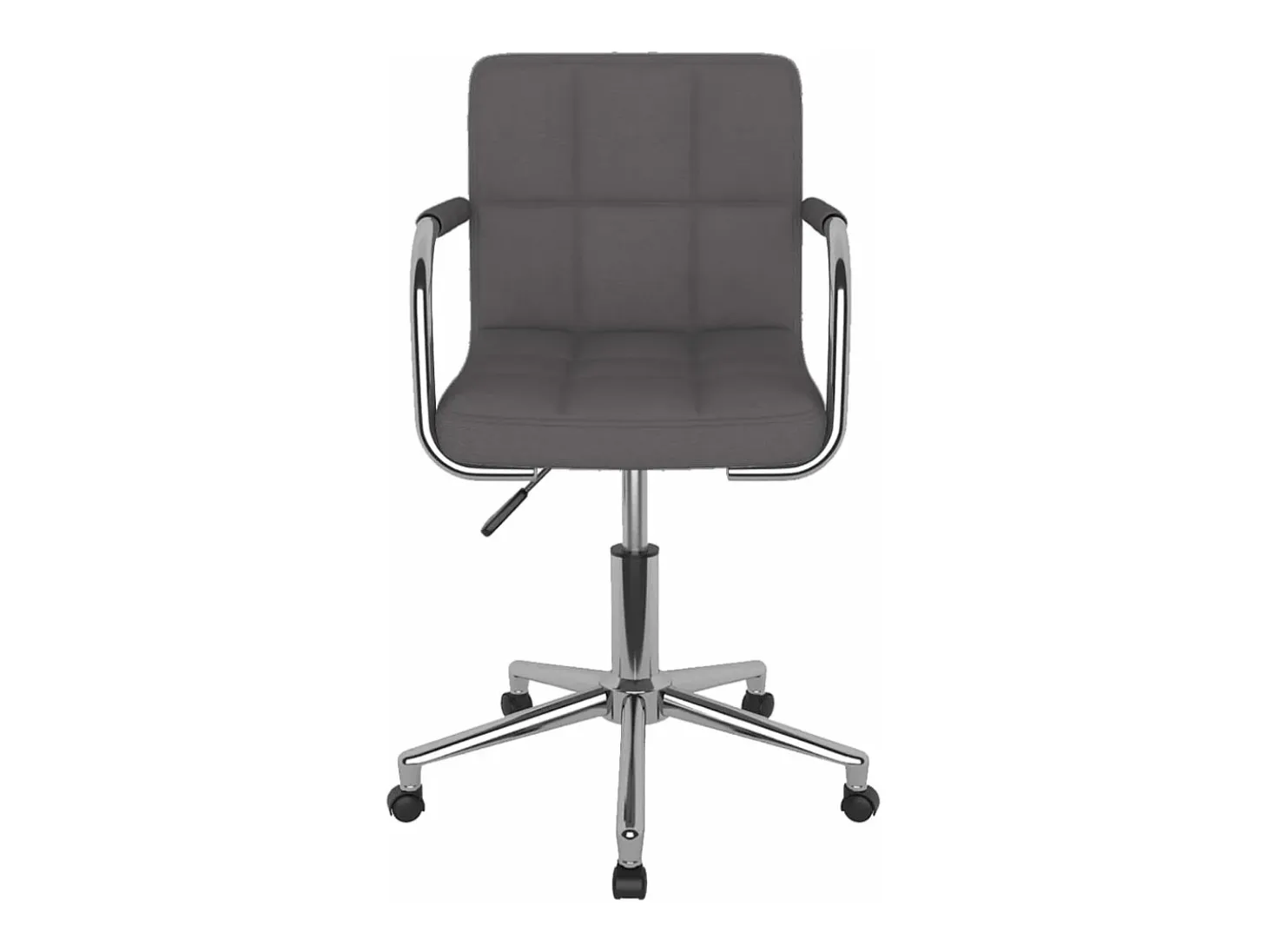 Silla de comedor giratoria de tela gris taupe