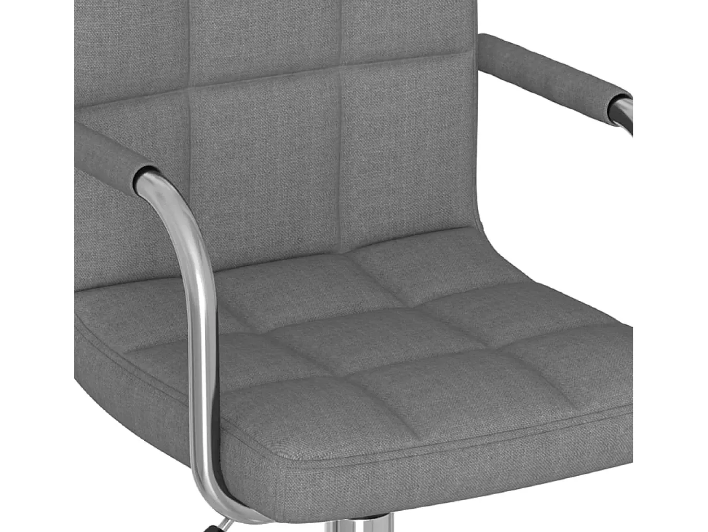Silla de comedor giratoria tela gris claro
