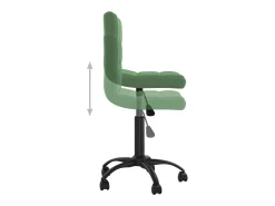 Silla de comedor giratoria de terciopelo verde oscuro