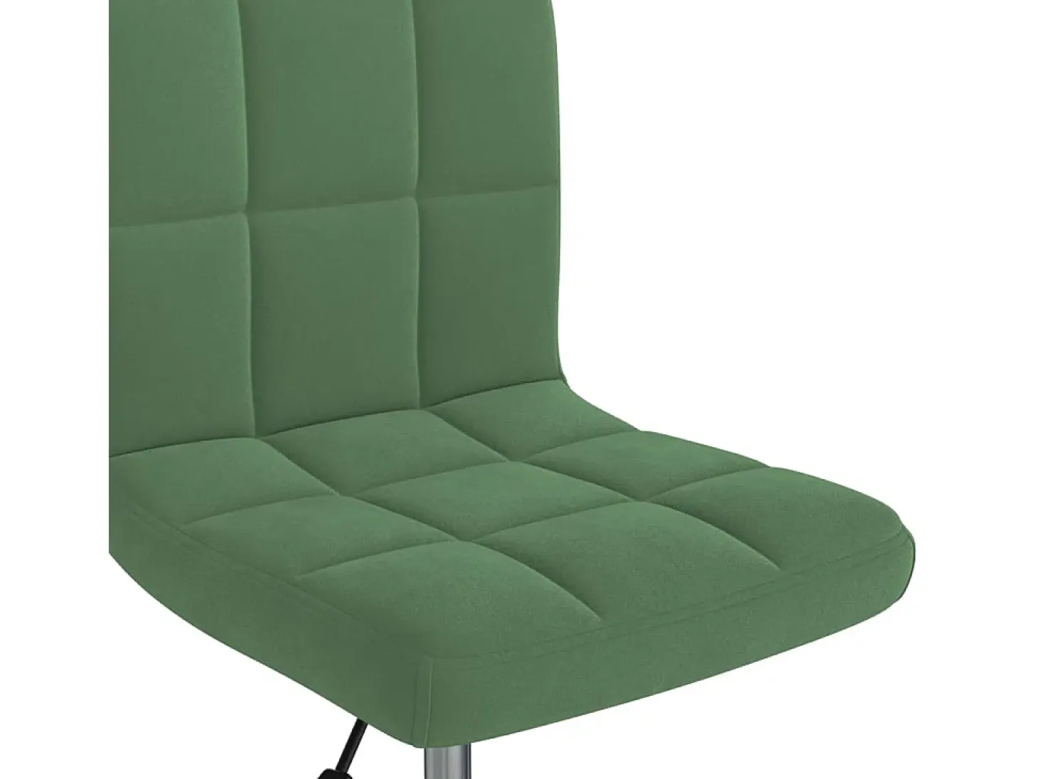 Silla de comedor giratoria de terciopelo verde oscuro