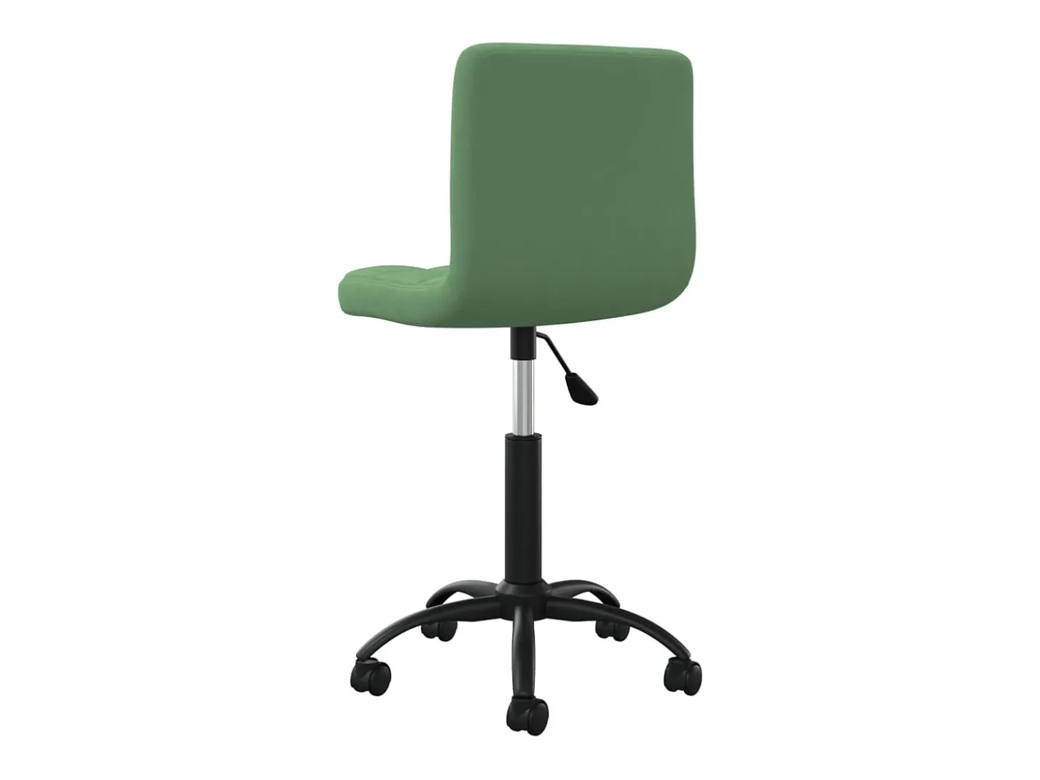 Silla de comedor giratoria de terciopelo verde oscuro