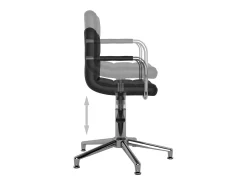 Silla de comedor giratoria cuero sintético negro