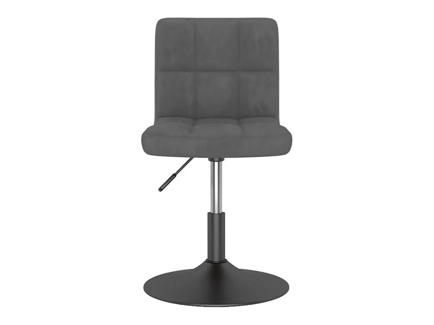 Silla de comedor giratoria de terciopelo gris oscuro