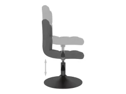 Silla de comedor giratoria de terciopelo gris oscuro