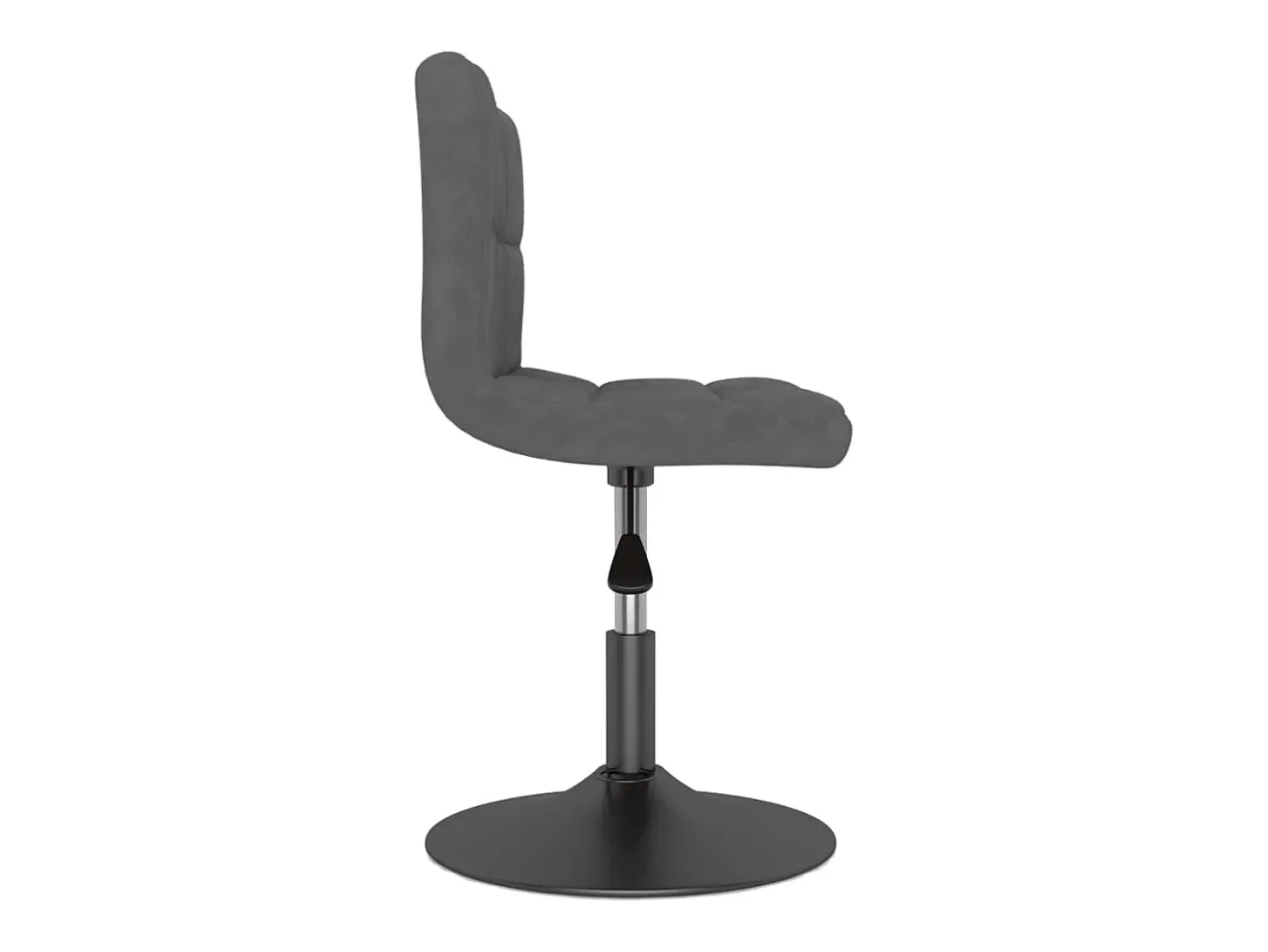 Silla de comedor giratoria de terciopelo gris oscuro