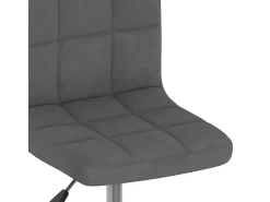 Silla de comedor giratoria de terciopelo gris oscuro