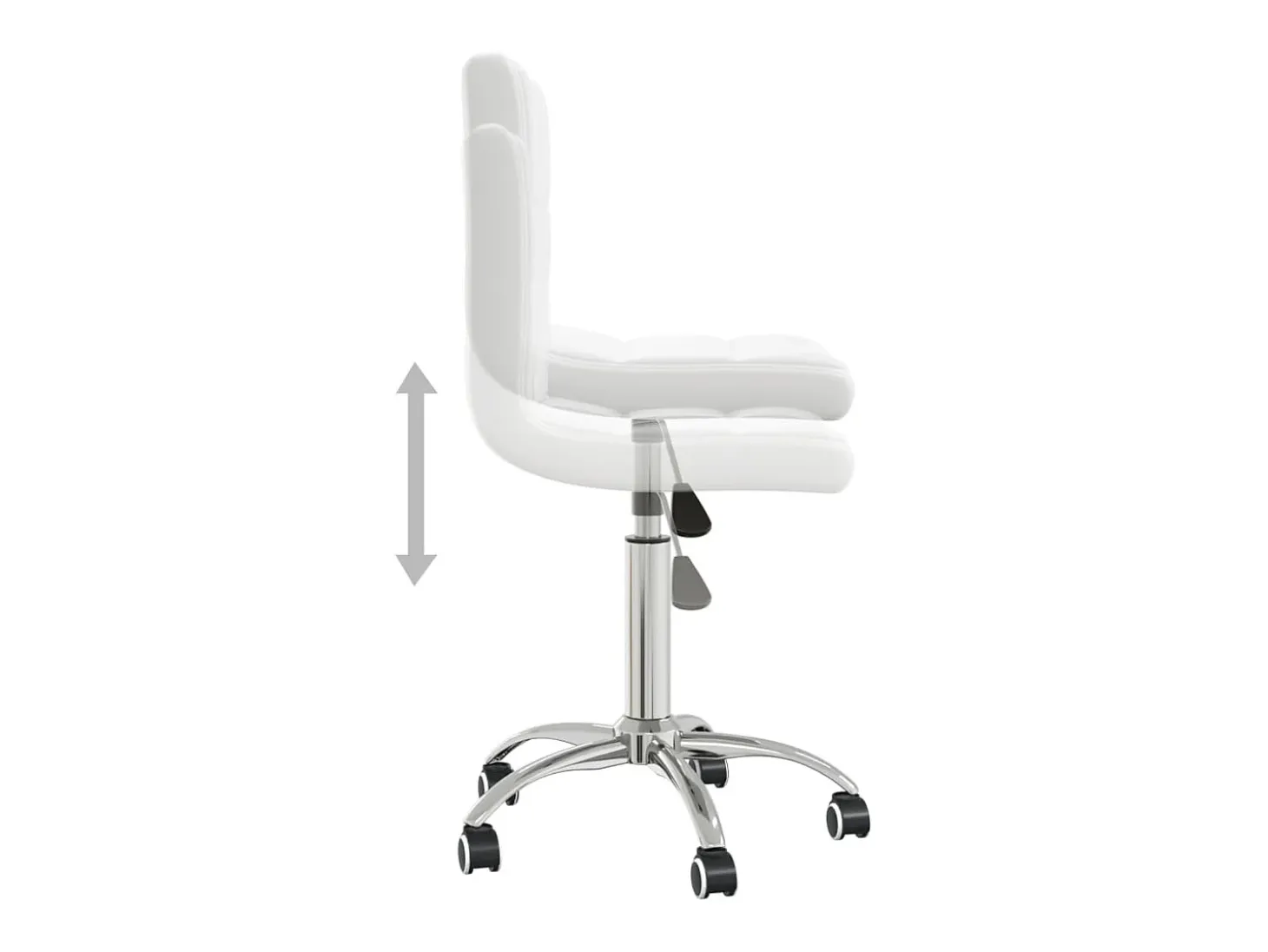 Silla de comedor giratoria cuero sintético blanco