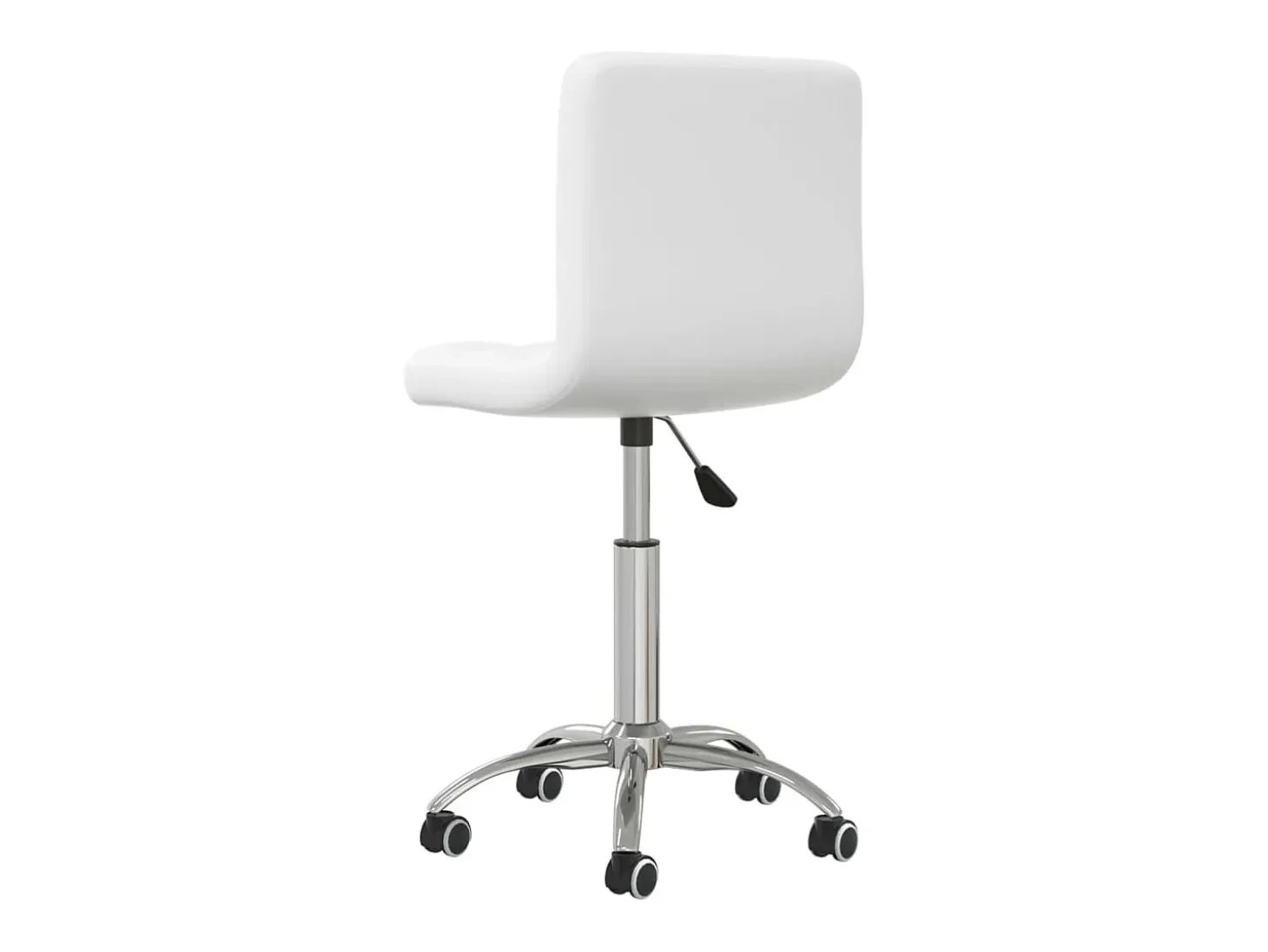 Silla de comedor giratoria cuero sintético blanco