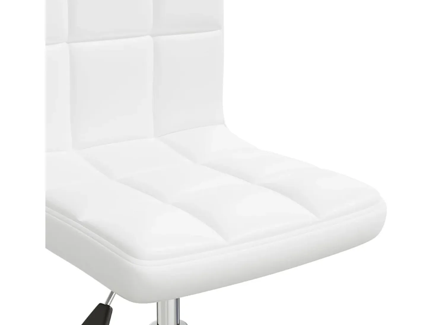 Silla de comedor giratoria cuero sintético blanco