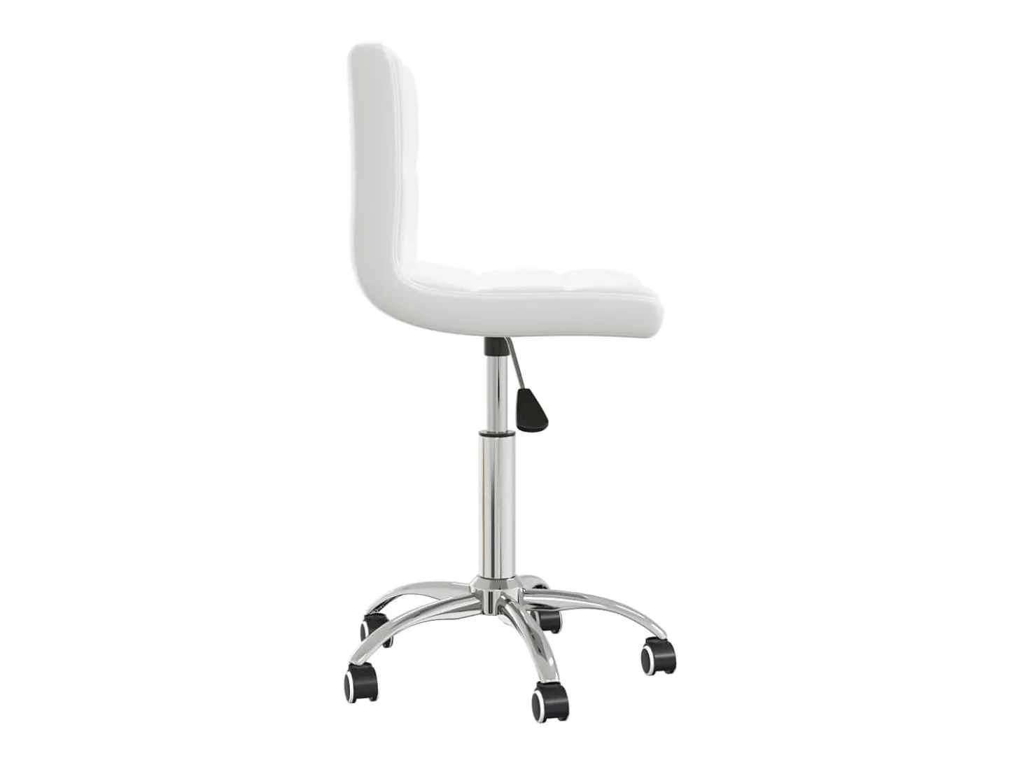 Silla de comedor giratoria cuero sintético blanco