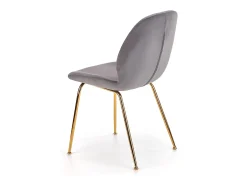 Silla de comedor gris con patas Around doradas