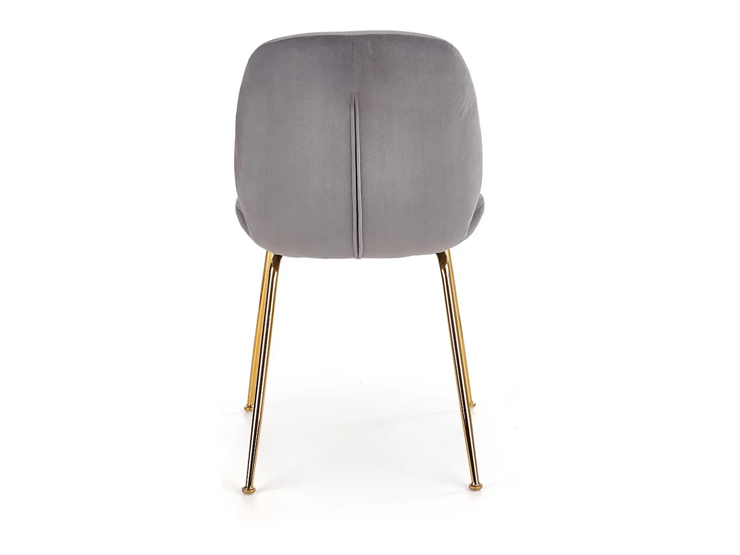 Silla de comedor gris con patas Around doradas