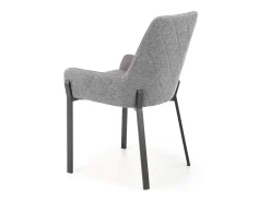 Silla de comedor gris con patas de metal negro OGMA