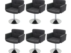 Silla de comedor Houston (juego de 6), gris