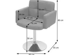 Silla de comedor Houston (juego de 6), gris