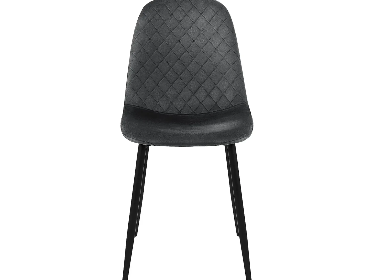 Silla de comedor juego de 4 tapizado de terciopelo antracita con patas de metal incl. material de montaje ML-Design