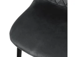 Silla de comedor juego de 4 tapizado de terciopelo antracita con patas de metal incl. material de montaje ML-Design