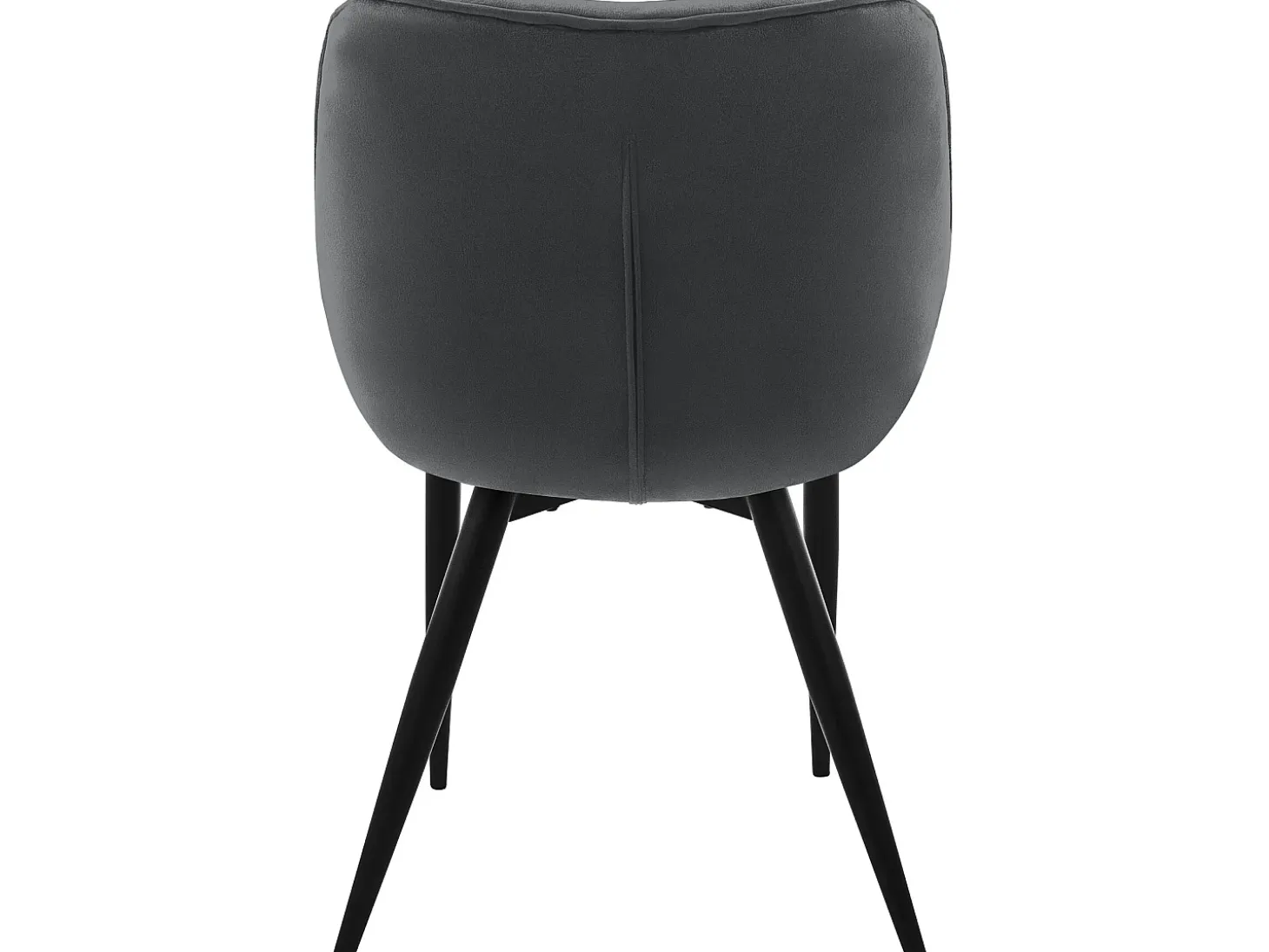 Silla de comedor Juego de 2 Funda de terciopelo antracita con patas de metal incl. Material de montaje ML-Design