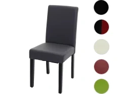 Silla de comedor Littau, gris mate, patas oscuras