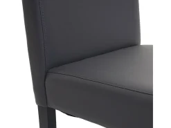 Silla de comedor Littau, gris mate, patas oscuras