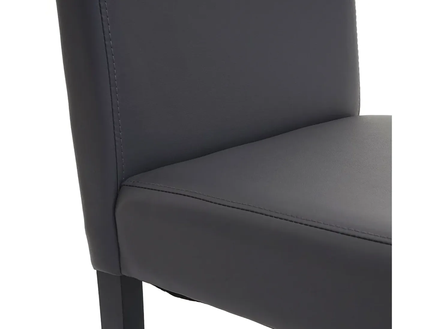 Silla de comedor Littau, gris mate, patas oscuras
