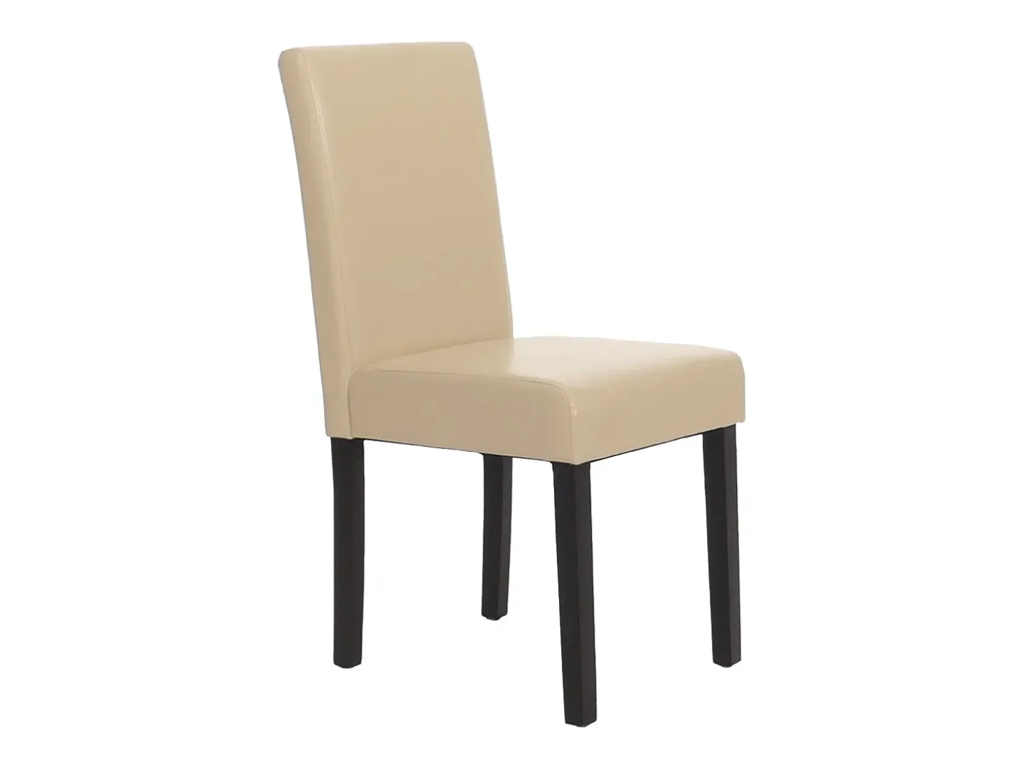 Silla de comedor Littau, crema, patas oscuras