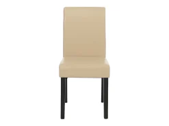 Silla de comedor Littau, crema, patas oscuras