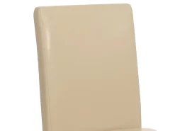 Silla de comedor Littau, crema, patas oscuras
