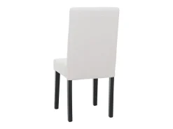Silla de comedor Littau Cord (juego de 6), crema, patas oscuras