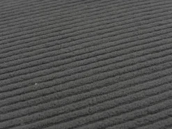 Silla de comedor Littau Cord (set de 2), gris oscuro, patas oscuras