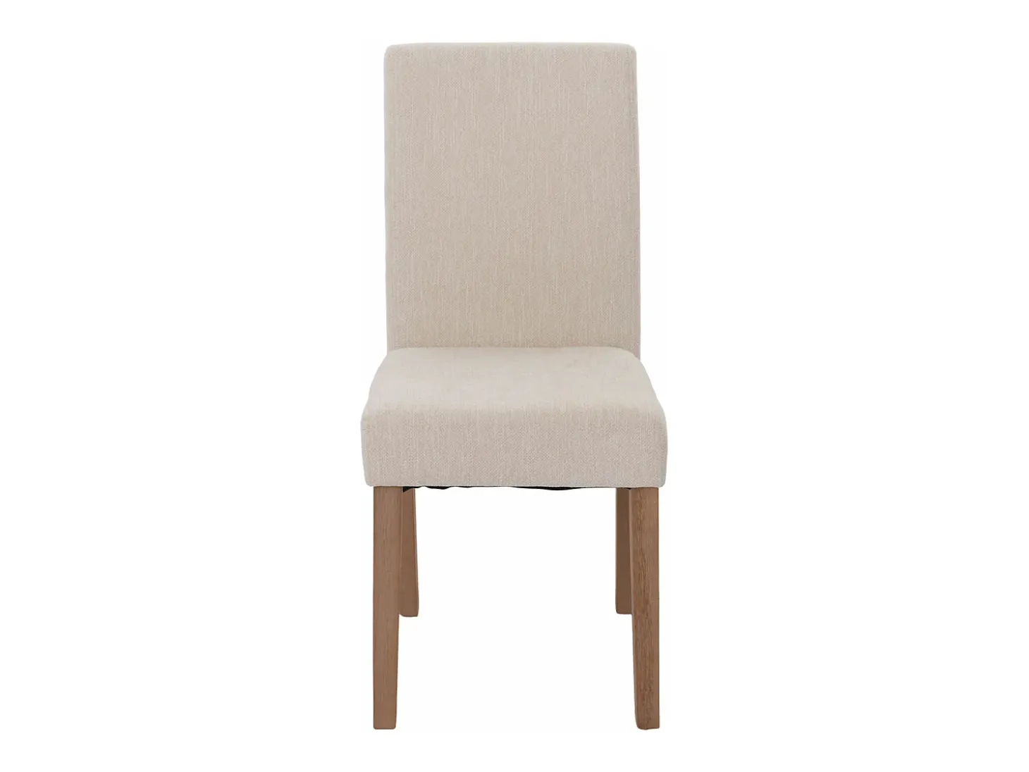 Silla de comedor Littau de chenilla (juego de 6), crema, patas color natural