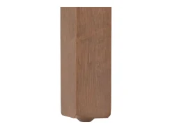 Silla de comedor Littau de chenilla (set de 4), crema, patas color natural