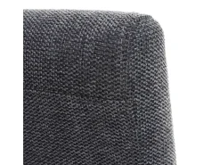 Silla de comedor Littau (juego de 6), textil, gris antracita, patas oscuras
