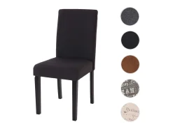 Silla de comedor Littau lettering, negro, patas oscuras