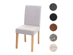 Silla de comedor Littau lettering, crema-beige, patas claras