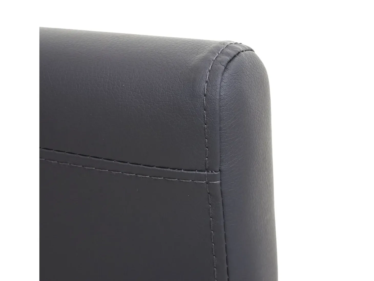 Silla de comedor Littau piel sintética lote de 2, polipiel, gris mate, patas claras