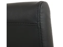 Silla de comedor Littau piel sintética lote de 2, polipiel, negro mate, patas oscuras