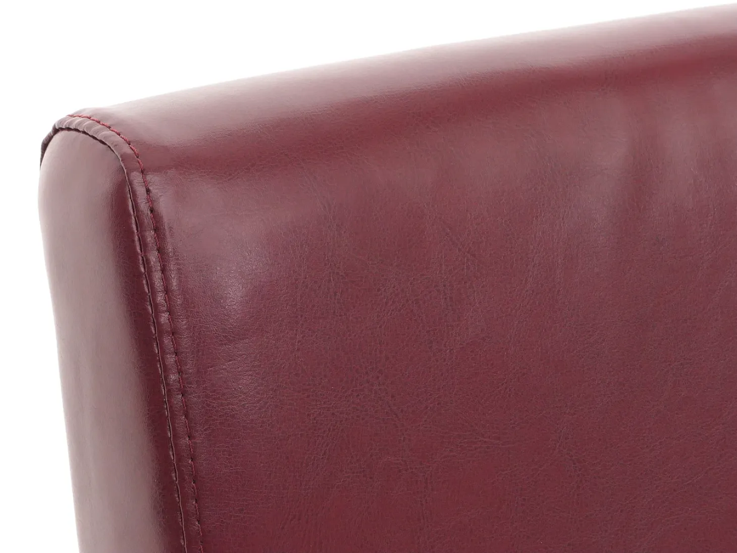Silla de comedor Littau piel sintética lote de 2, polipiel, roja, patas claras