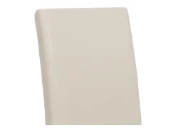 Silla de comedor Littau piel sintética lote de 2, polipiel, blanca, patas claras