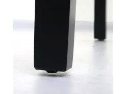 Silla de comedor Littau (set de 4), polipiel, gris mate, patas oscuras