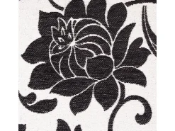Silla de comedor Littau script (set de 4), textil, jacquard, patas oscuras