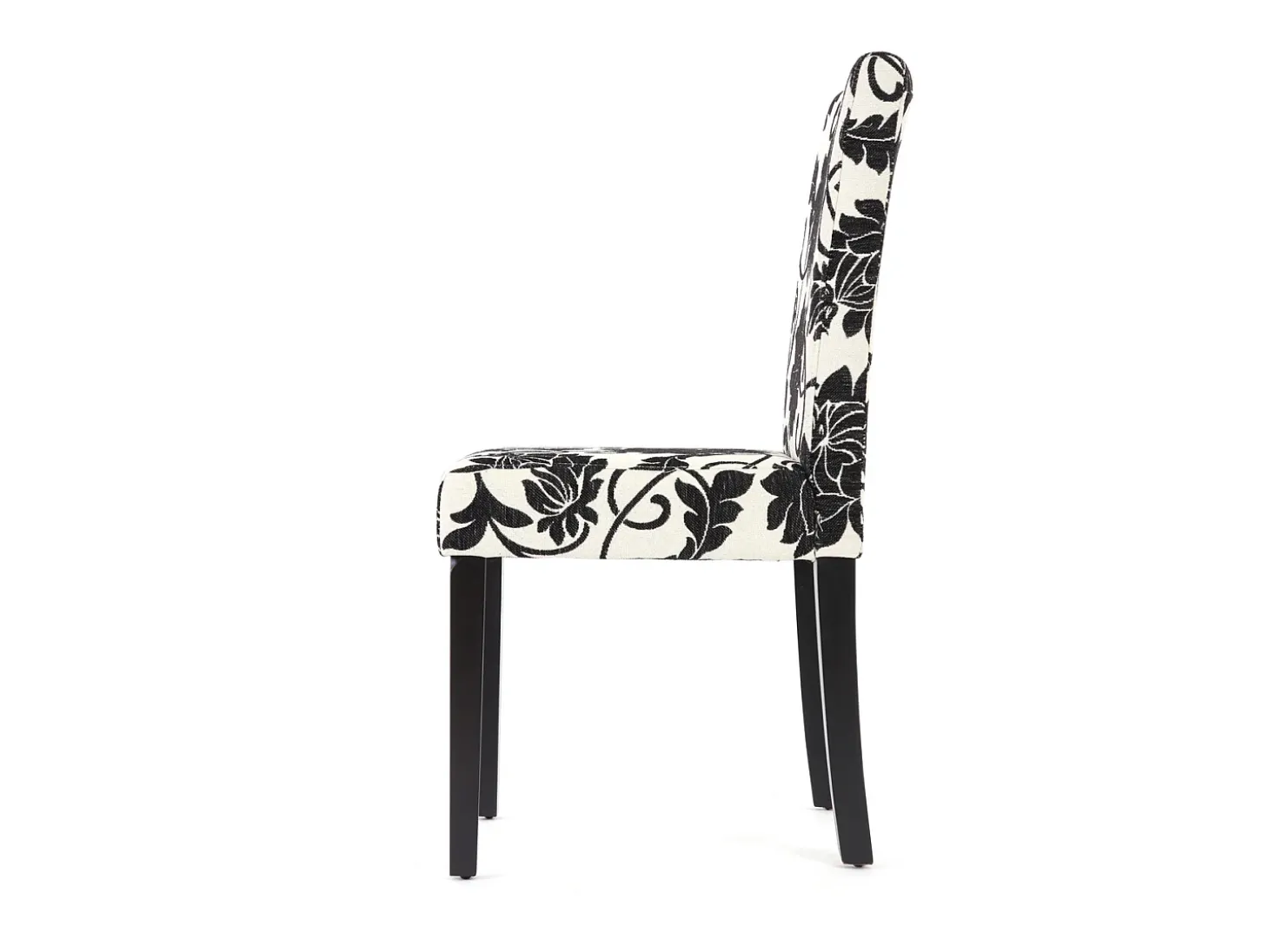 Silla de comedor Littau script (set de 4), textil, jacquard, patas oscuras