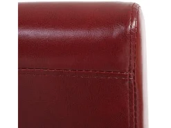 Silla de comedor Littau (set de 4), polipiel, marrón rojizo, patas oscuras