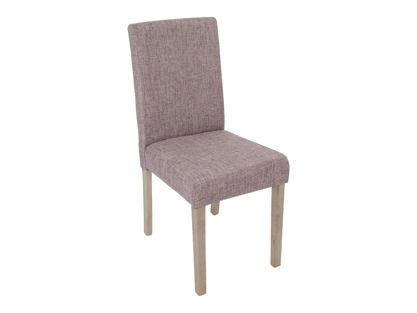 Silla de comedor Littau (set de 2), textil, gris, patas estructura - roble